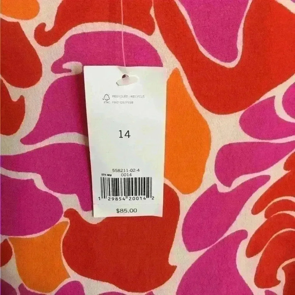 Women’s Brand New Banana Republic Tank in Gorgeous Pink & Orange Design Size  14 - Picture 3 of 7